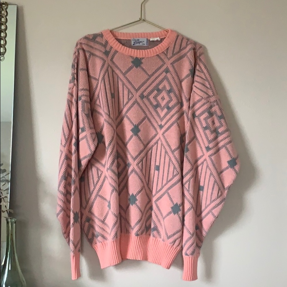 80s Vintage Printed Sweater